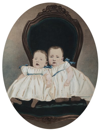 İkiz Bebekler, c. 1870. by Davis Brothers