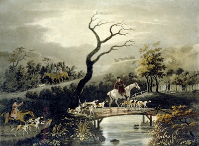 Gece, Foxhunting, J.H. Clarke ve F. Jeakes by Dean Snr. (after) Wolstenholme