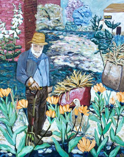 Komşunun Ördeği, 2018, tuval üzerine akrilik by Deborah Eve Alastra