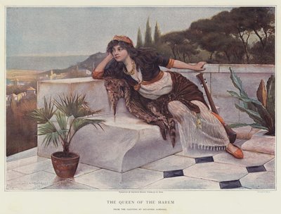 Harem Kraliçesi (chromolitho) by Delapoer Downing