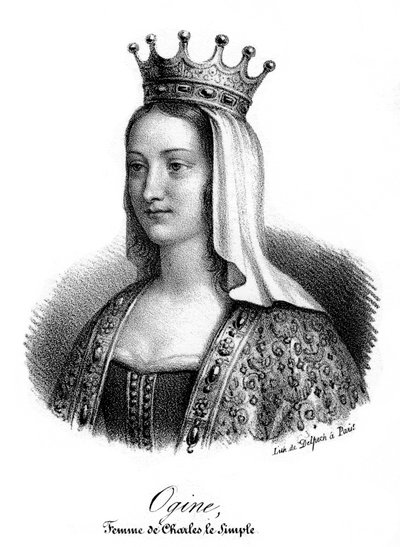 Wessex'li Edgifu, Charles III'ün eşi The Simple of France, 19. yüzyıl by Delpech