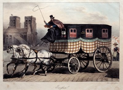 Paris taşımacılığı: Denis Auguste Raffet (1804-1860) tarafından “İskoç” olarak bilinen omnibüs 19. yüzyıl Paris, Musee Carnavalet by Denis Auguste Marie Raffet