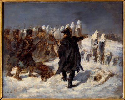 Rus geri çekilme bölümü. Napolyon Savaşı (1812). Marechal Michel Ney (1769 - 1815) Kovno