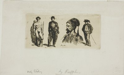 Eskizler Sayfası by Denis Auguste Marie Raffet