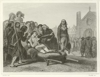 The death of Bonchamp  by Denis Auguste Marie Raffet