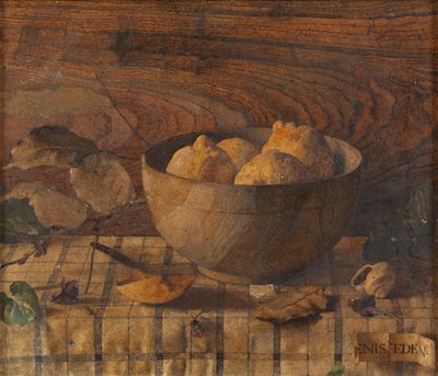 Bir kase limon (Tuval üzerine yağlı boya) by Denis William Eden