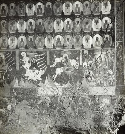 Lady Sumati'nin bin budası ve nidanası, Mağara 275, kuzey duvarı, Dunhuang Mağaraları, Çin, Fotoğraf 1275/1 (86) by Desmond Parsons