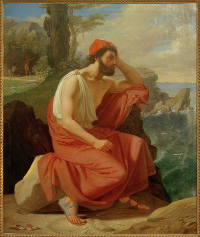 D.C.Blunck, Odysseus, Calypso adasında by Detlev Konrad Blunck
