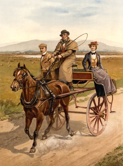 İrlandalı jaunting arabası, 1890 dolayları by Detroit Publishing Co.