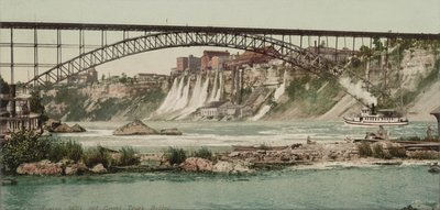 Niagara, değirmenler ve Grand Trunk Köprüsü, c.1900 by Detroit Publishing Co.