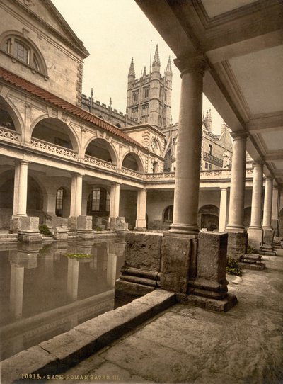 Roma Hamamları ve Manastırı, Bath, c.1890-1900 (fotokrom baskı) by Detroit Publishing Co.