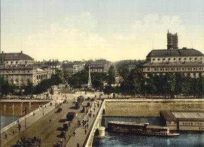 Place du Chatelet, Paris, c.1890-1900 (fotokrom) by Detroit Publishing Co.