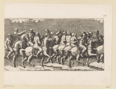 Silahlı atlıların alayı (orta kısım) by Diana Mantuana