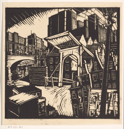 Eski ve yeni şehir (nesne üzerindeki orijinal başlık) by Dick Ket (signed by artist)