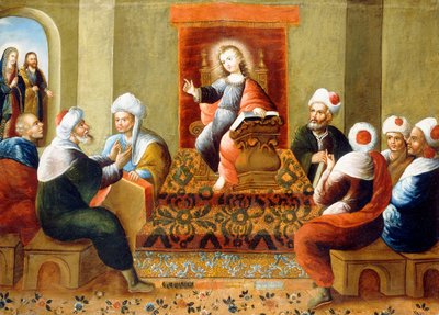 İsa ve Doktorlar by Diego Quispe Tito