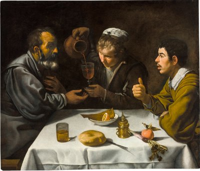 Le dejeuner - Öğle Yemeği, Velazquez, Diego (1599-1660). Tuval üzerine yağlı boya, c. 1618. Ebat : 96x112 cm. Szepmuveszeti Müzesi, Budapeşte by Diego Velázquez
