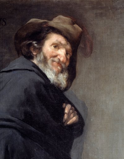 Menippe (Detay). Portre Menippe de Sinope, Yunan şair ve Kinik Okulun filozofu, MÖ 4. ve 3. yüzyıllar arasında yaşamış. Diego Rodriguez de Silva y Velasquez