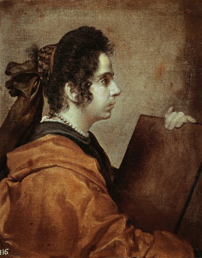 Sibilla (Juana Pacheco), c.1632 (tuval üzerine yağlıboya) by Diego Rodriguez de Silva y Velazquez