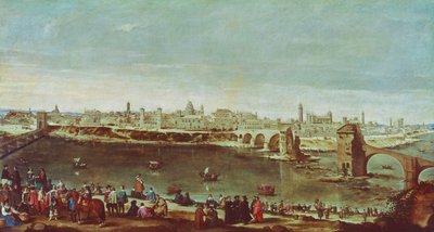 Zaragoza'nın görünümü by Diego Rodriguez de Silva y Velazquez