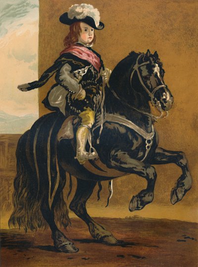 La Haute Ecole'nin Bir Öğrencisi - Don Balthazar, İspanya'nın İnfantı, c1640, c1879. by Diego Velázquez