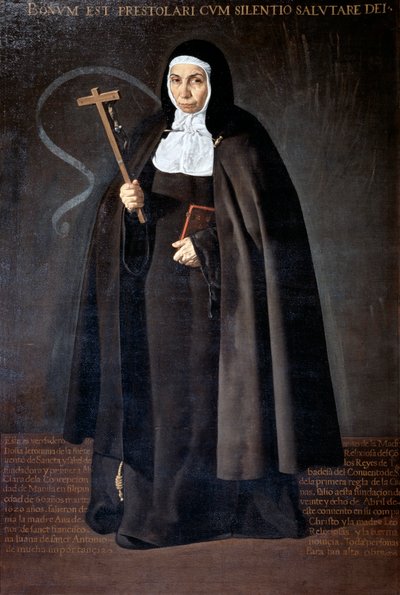 Abbess Jeronima de la Fuente, 1620. by Diego Velázquez