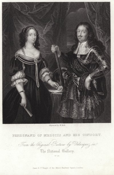 Medicisli Ferdinand ve eşinin portresi by Diego Velázquez