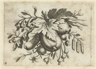Festoen van vruchten Seyahat için kullanışlı küçük meyve kitabı (seri başlığı) by Dietrich Krüger (attributed to)