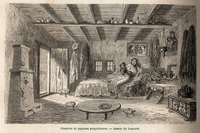Orezu (Walachia bölgesi, Romanya) civarında bir köylü evi. Paris