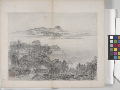 Manzara Resimleri Albümü (kağıt üzerine mürekkep) by Ding Yunpeng