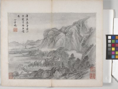 Manzara Resimleri Albümü (kağıt üzerine mürekkep) by Ding Yunpeng