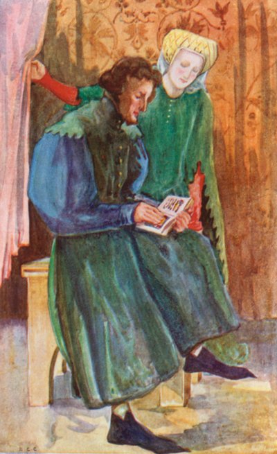 Henry IV 1399-1413 Zamanının Bir Erkek ve Kadını by Dion Clayton Calthrop