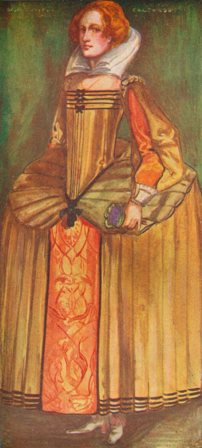 Elizabeth Döneminde Bir Kadın, 1907 by Dion Clayton Calthrop