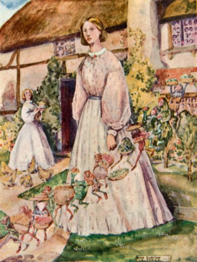 Christina Rossetti tarafından Goblin Pazarı için İllüstrasyon by Dion Clayton Calthrop