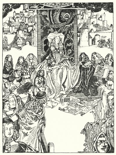 Prenses ve Talipler (gravür) by Dion Clayton Calthrop