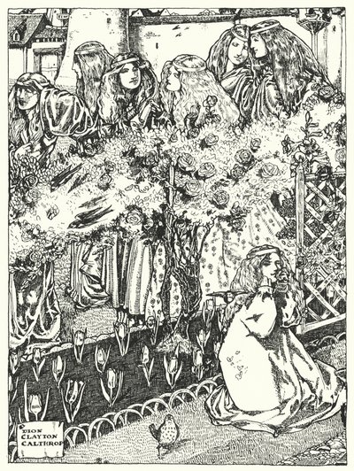 Yedi Prenses (gravür) by Dion Clayton Calthrop