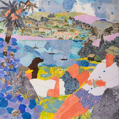 Deniz kenarı, 2017 (kolaj) by Dione Verulam