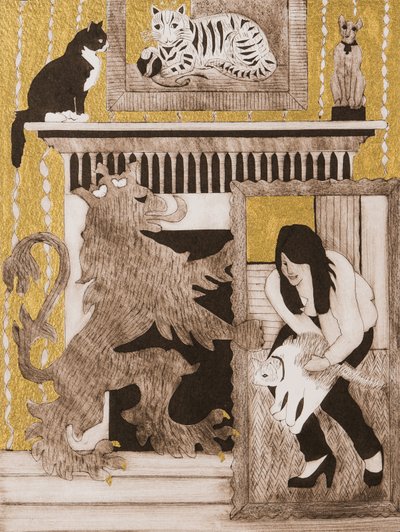 Kediler, 2017 (kolaj) by Dione Verulam