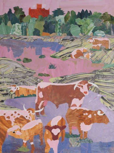 Longhorns rahat (kolaj) by Dione Verulam