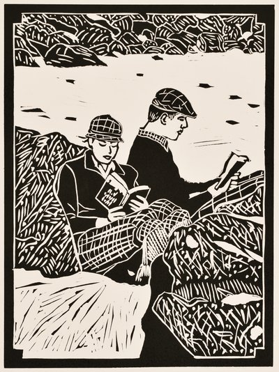 Yılın ayları: Nisan, 2012 (linocut) by Dione Verulam