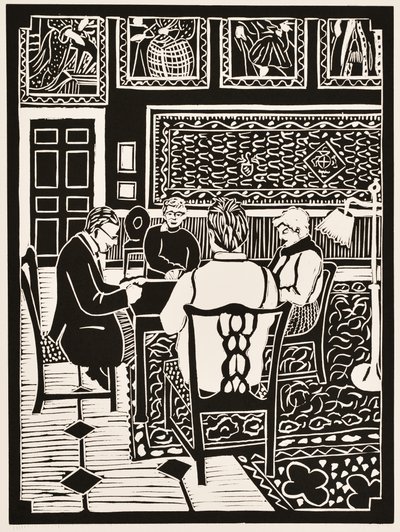 Yılın ayları: Mart, 2012 (linocut) by Dione Verulam