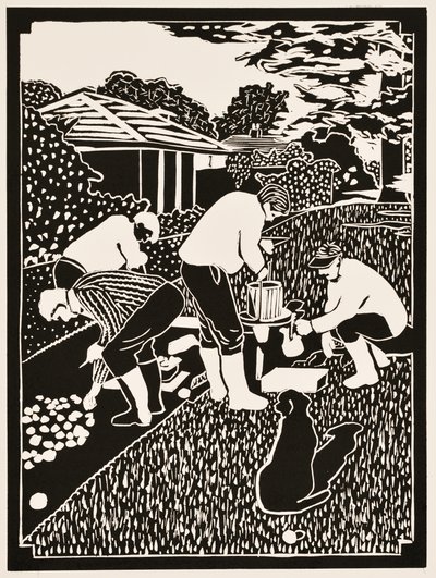 Yılın ayları: Ekim, 2012 (linocut) by Dione Verulam