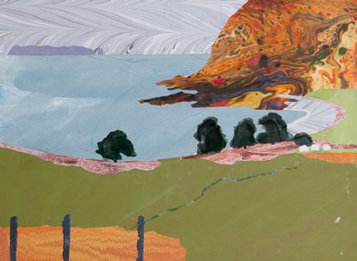 Mull, Ekim ışığı (kolaj) by Dione Verulam