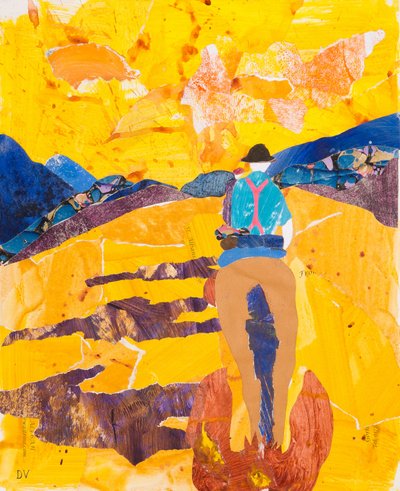 Günden kalanlar, Pireneler, 2016 (kolaj) by Dione Verulam