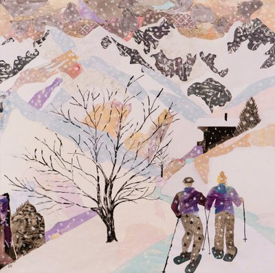 Walking to Lunch, 2015 (kolaj) by Dione Verulam