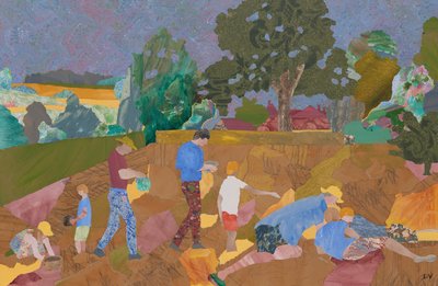 Sarı Çıngırak Hasadı (kolaj) by Dione Verulam