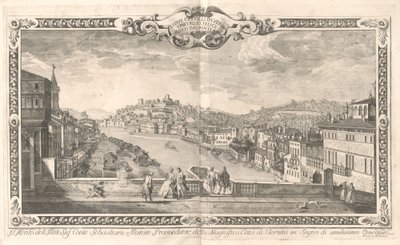 Verona manzaraları by Dionigi Valesio and Giovanni Antonio Urbani, after Tiberio Majeroni