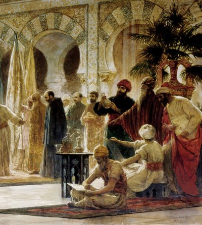 Abd Al-Rahman III, Dionis Baixeras i Verdaguer'in bir resminin detayı by Dionisio Baixeras Verdaguer
