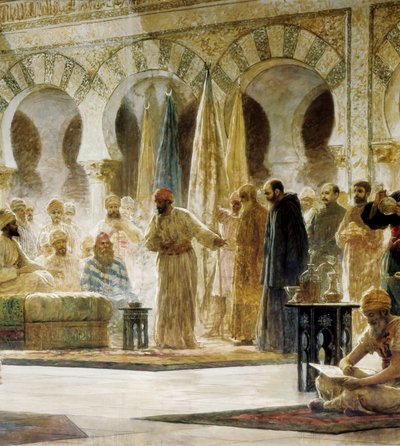 Abd Al-Rahman III, Dionis Baixeras i Verdaguer'in bir resminin detayı by Dionisio Baixeras Verdaguer
