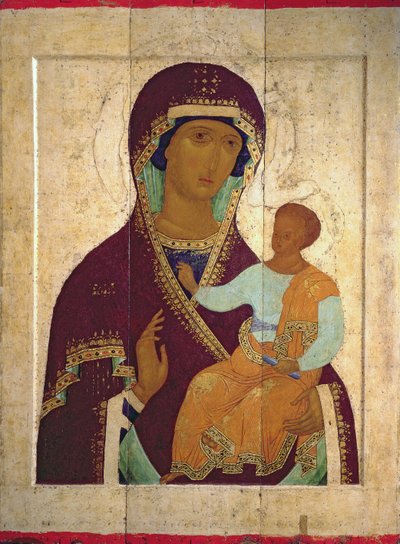 Madonna ve Çocuk Hodigitria, Rus ikonu, 1502 (panelde tempera) by Dionysius