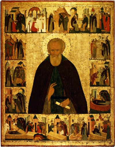 Aziz Dmitry Prilutsky, hayatından sahnelerle, yaklaşık 1503 by Dionysius